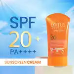 Lotus Herbals Safe Sun Sunscreen Cream - Berry | SPF 20 | PA+ | Sweat & Waterproof | Non-Greasy | 50 gm