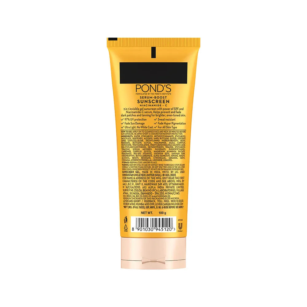 Ponds Sun Miracle SPF 50 PA+++ Creme Gel Sunscreen | Protect & Bright |With Niacinamide |100 gm